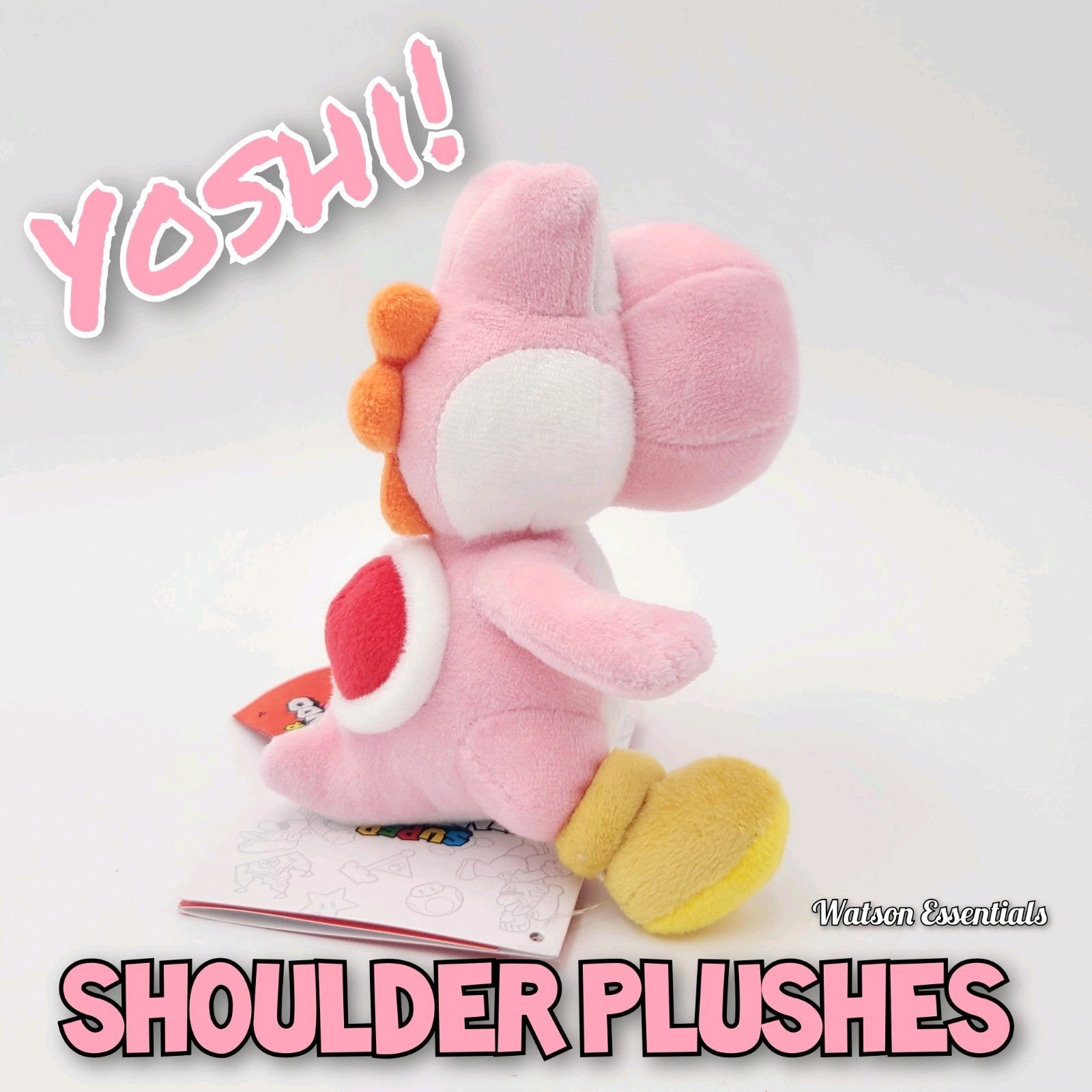 Epic Universal Studios Super Nintendo World PINK Yoshi 5" Shoulder Magnet Plush