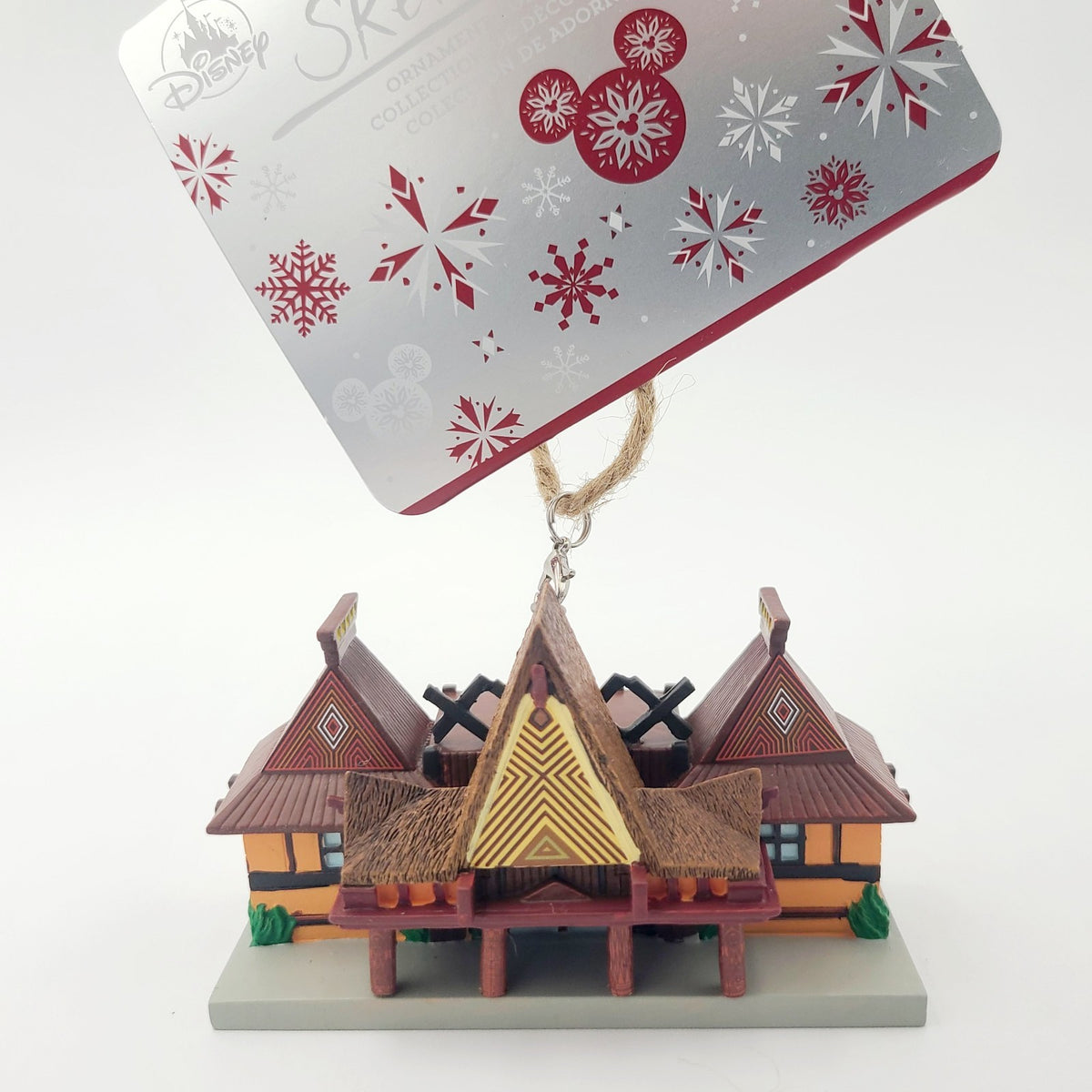 Walt Disney World Parks Polynesian Resort Hotel Christmas Ornament Mickey Minnie