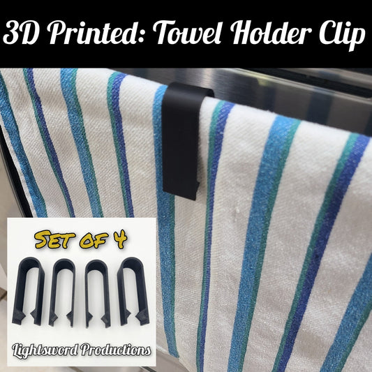 *Set of 4* No-Slip Towel Holder for Stove Handle 3D Printed Kitchen Organization
