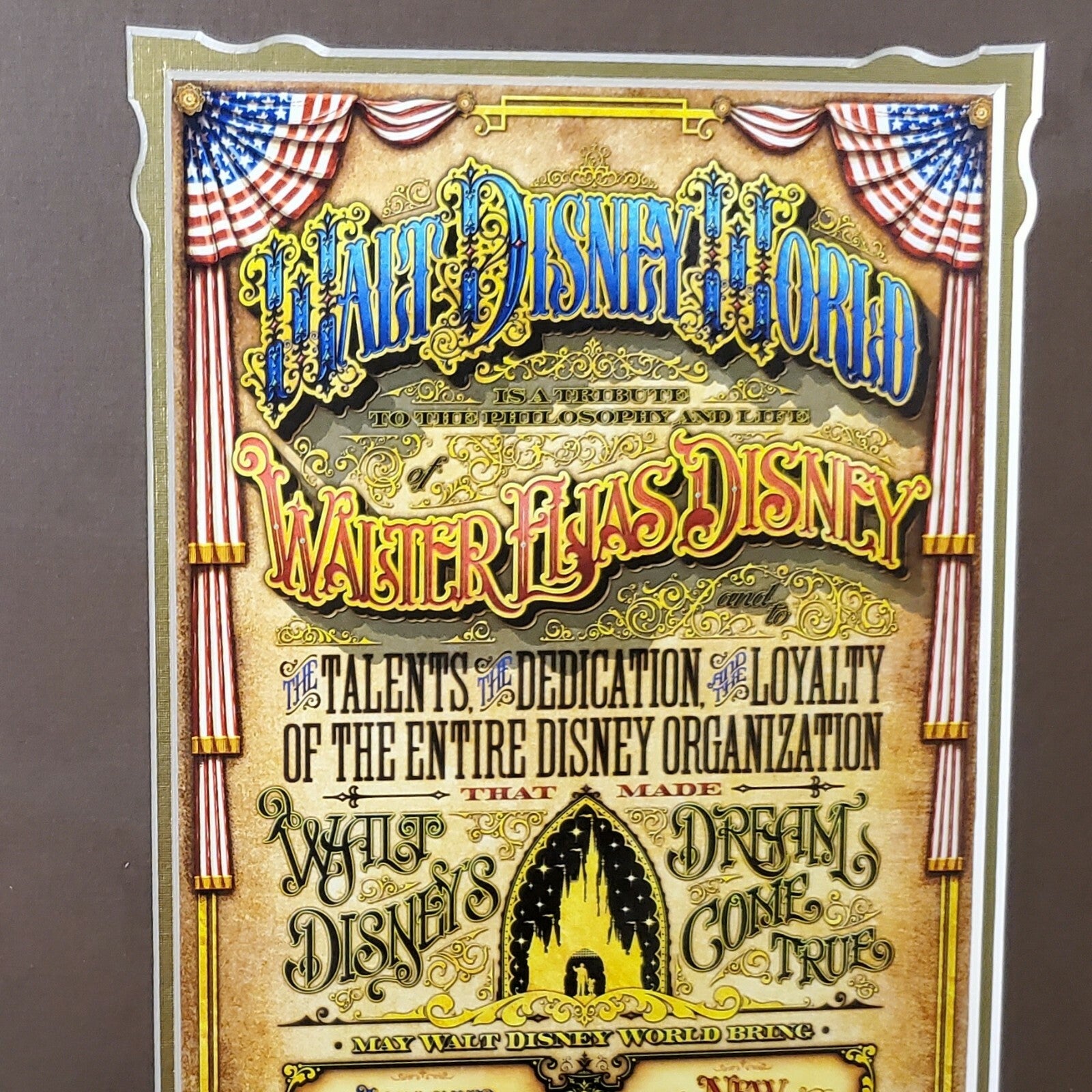 2021 Disney Parks 50th Anniversary Magic Kingdom Dedication Print Jeremy Fulton