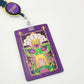 2026 Universal Studios Mardi Gras Badge Reel ID Holder Parade Art Gator Pumpkin