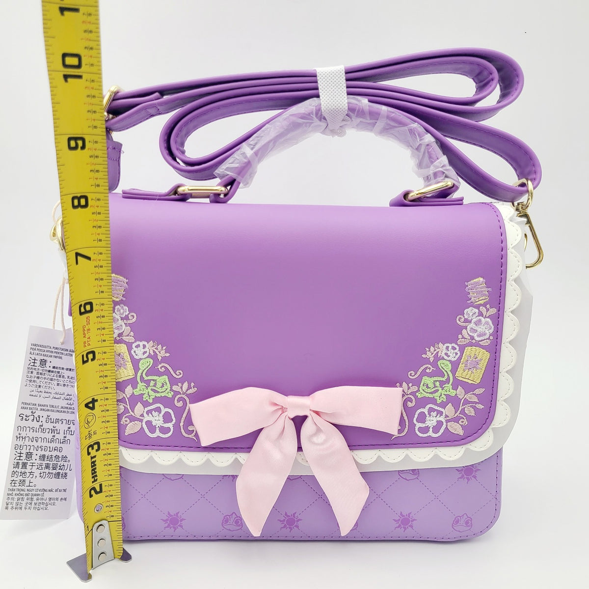 2026 Disney Parks Princess Rapunzel Tangled Purple Crossbody Loungefly Bag Purse