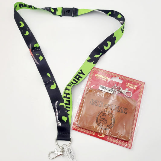 Universal Studios Epic Universe How Train Dragon Isle of Berk Lanyard Pouch Set