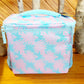 2026 Buc-ee's Pink Blue Palm Tree Thermal Lunchbox Tumbler 40oz W/ Handle Beaver
