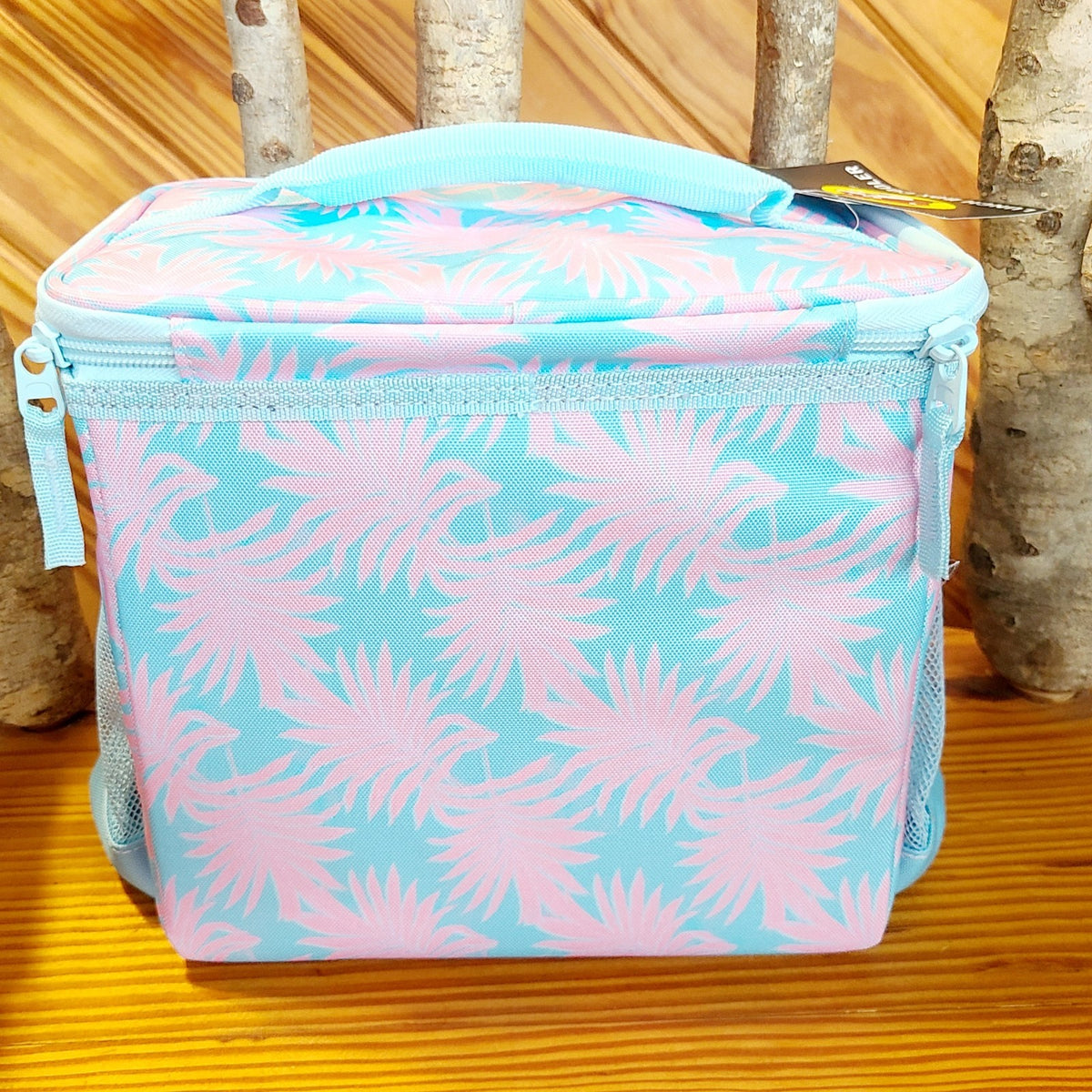 2026 Buc-ee's Pink Blue Palm Tree Thermal Lunchbox Tumbler 40oz W/ Handle Beaver