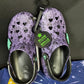 *M4 / W6* Disney Parks Haunted Mansion Purple Wallpaper Crocs Adult Shoes Glow