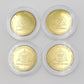 Set Of 4 Transformers Coin Medallion Bumblebee Optimus Prime Universal Studios