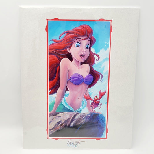 SIGNED Disney Park Little Mermaid Ariel Your World William Silvers Print 14”x18”