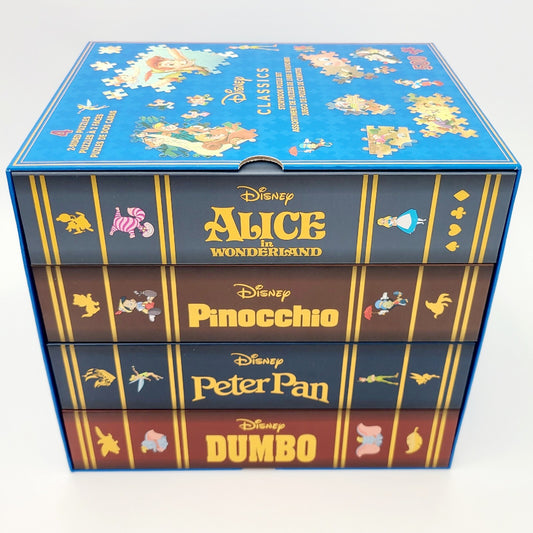 Disney Park Storybook Classics 4-Pack Puzzle Set Pinocchio Dumbo Peter Pan Alice