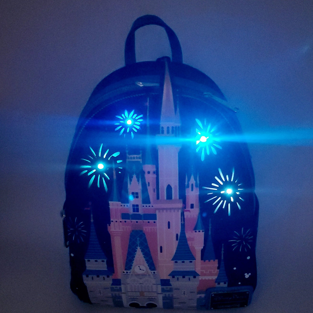 2026 Disney Parks Loungefly WDW Cinderella Castle Mini Backpack Light Up Bag NWT