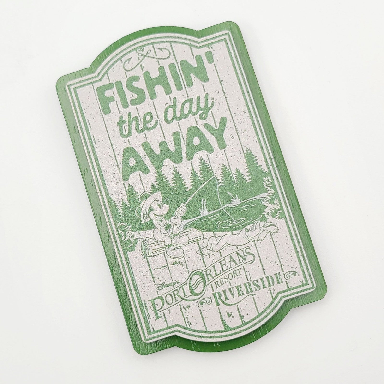 Disney Parks Port Orleans Riverside Resort Mickey Mouse & Pluto Fishing Magnet