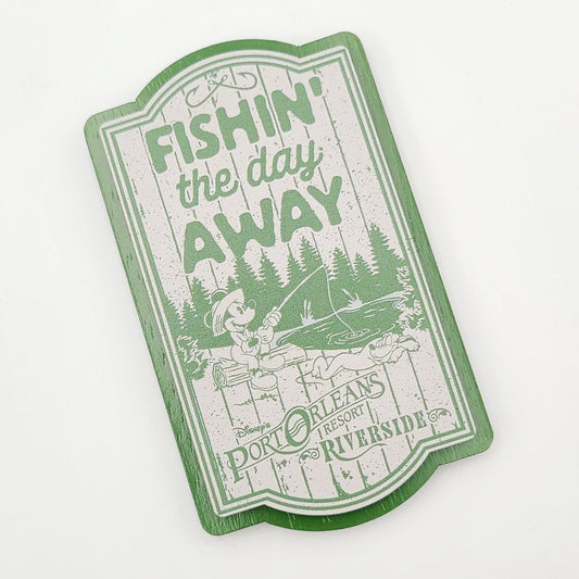 Disney Parks Port Orleans Riverside Resort Mickey Mouse & Pluto Fishing Magnet