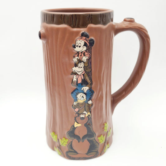 2025 Disney Parks Wilderness Lodge Mickey & Friends Totem Pole Ceramic Mug 35 Oz