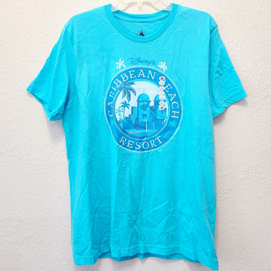 *LARGE Shirt* Walt Disney World Park Caribbean Beach Resort Blue WDW NEW