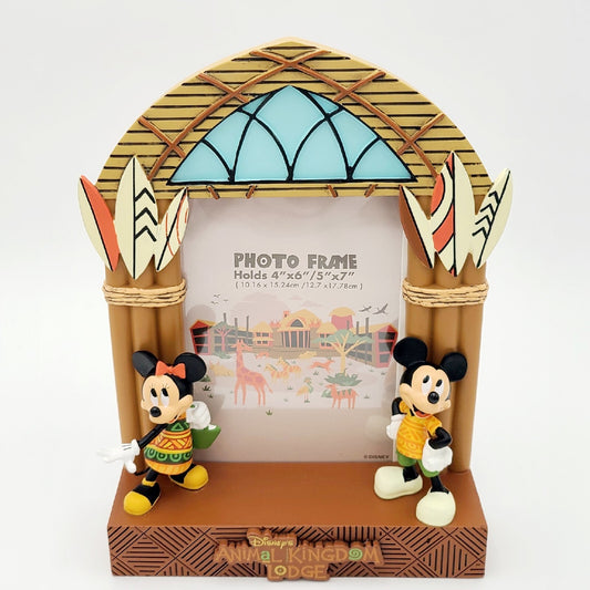 2024 Disney Park Animal Kingdom Lodge Resort Mickey & Minnie Photo Picture Frame