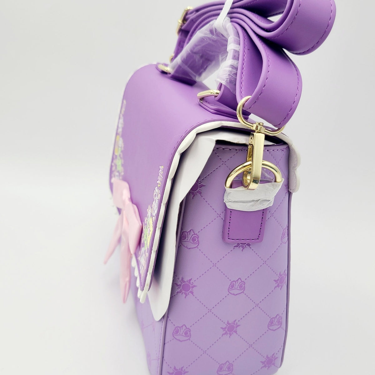 2026 Disney Parks Princess Rapunzel Tangled Purple Crossbody Loungefly Bag Purse