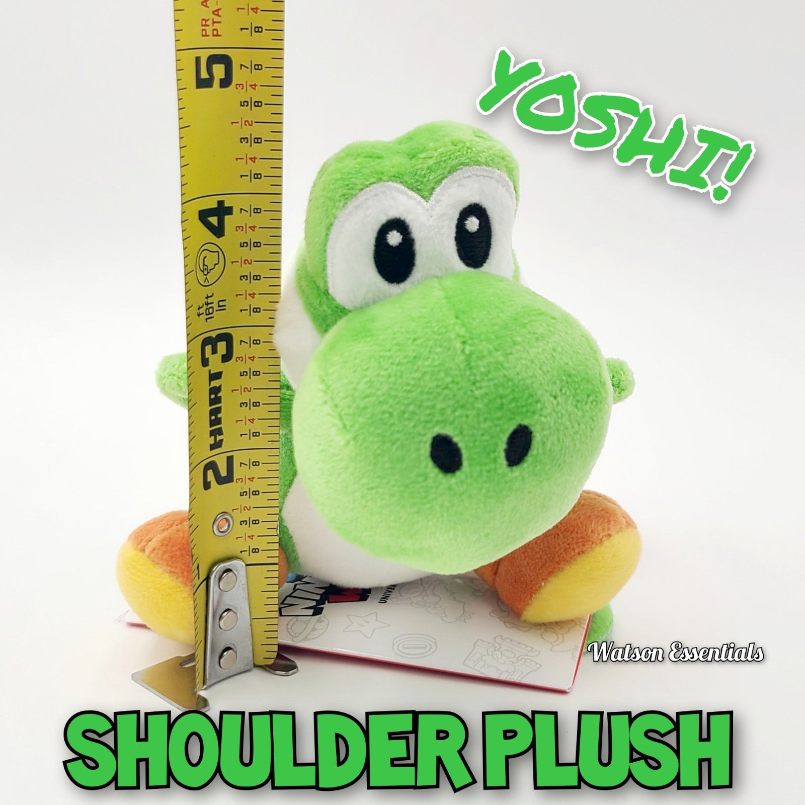 Epic Universal Studios Super Nintendo World GREEN Yoshi 5" Shoulder Magnet Plush