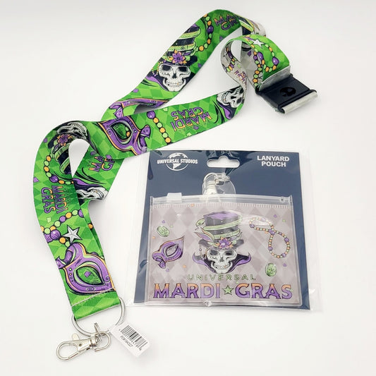 *Pouch & Lanyard Set* 2026 Universal Studios Mardi Gras Baron Tonton Skeleton