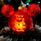 Disney Park Christmas Mickey Mouse Park Icons Red Glass Light Up Ornament Bauble