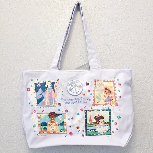2026 Walt Disney World Parks It’s A Small World Collection Canvas Tote Bag New