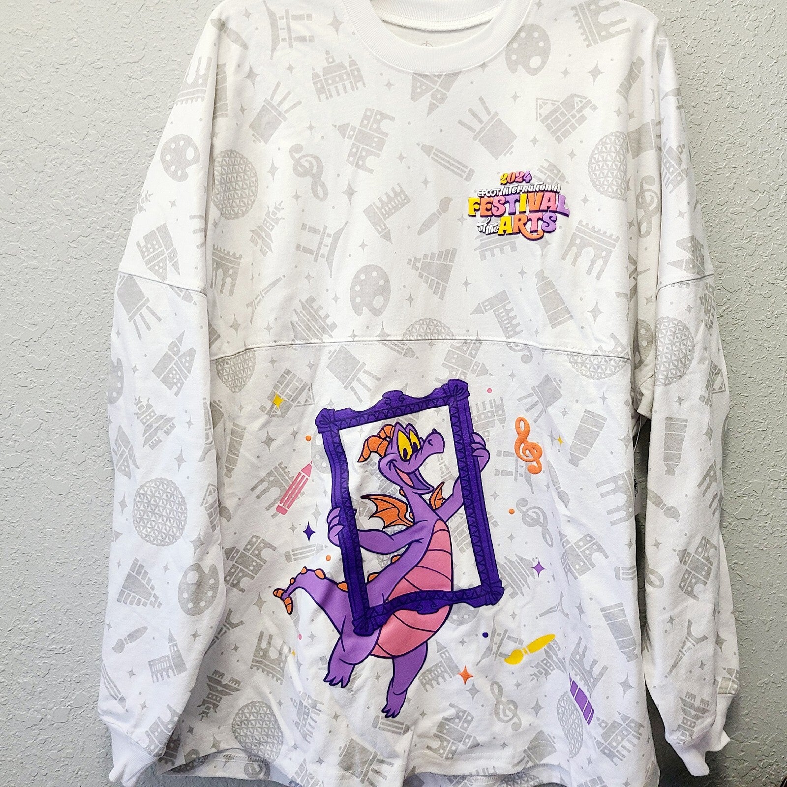 LARGE 2024 Disney Parks EPCOT Art Festival Figment Work Of Art Spirit Jersey NEW