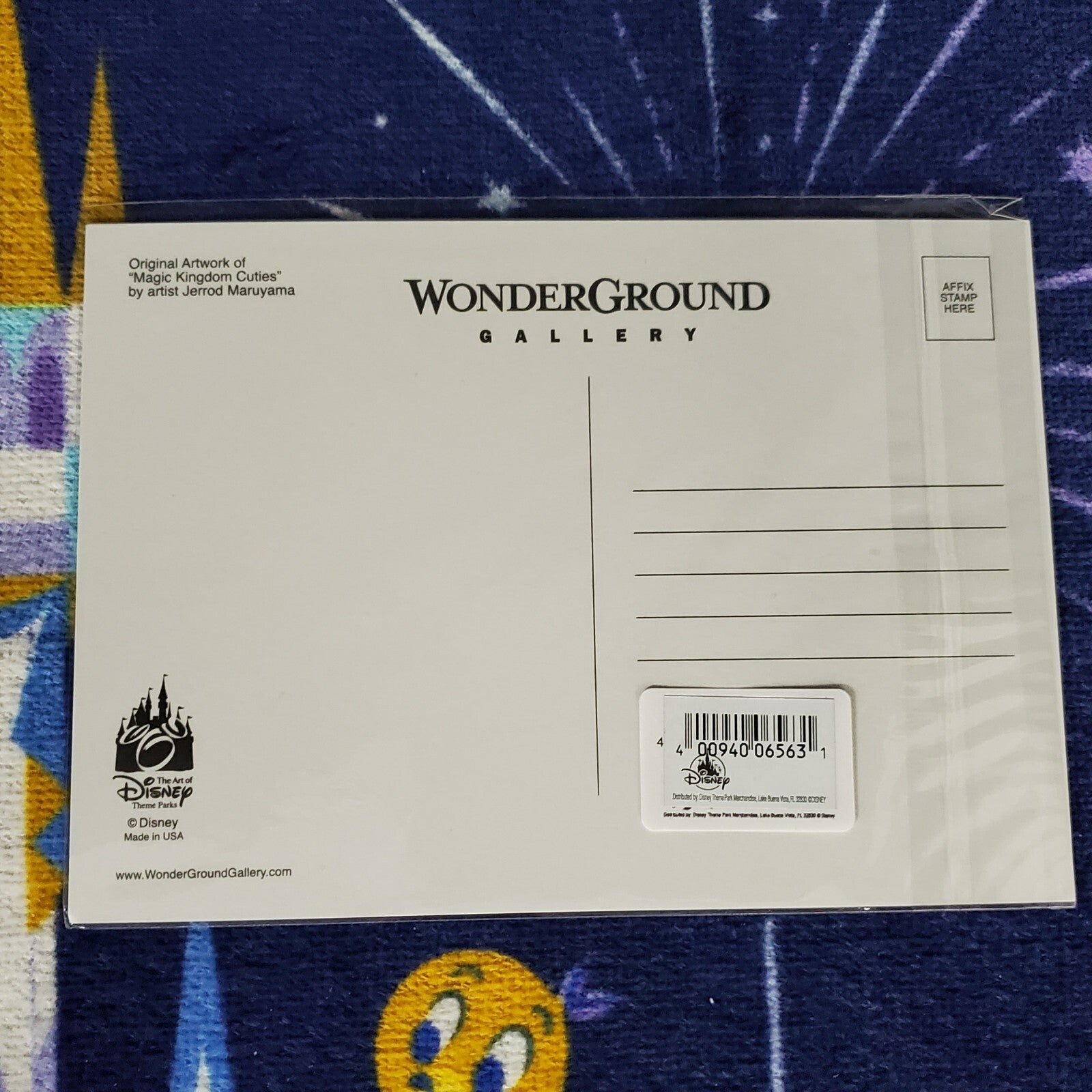 2021 Disney Parks Jerrod Maruyama Postcard Magic Kingdom Cuties 50th Anniversary