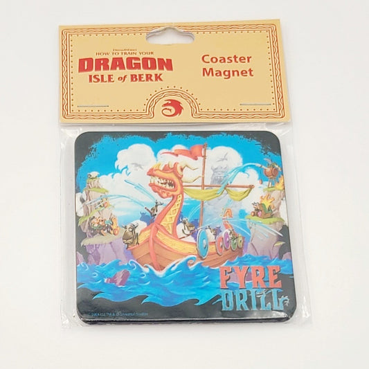 Universal Epic How to Train Your Dragon Isle of Berk Fyre Drill Coaster Magnet