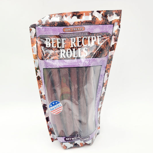 NEW Trader Joe's Natural Gourmet Beef Recipe Rolls Dog Treat 10 Oz Made In USA