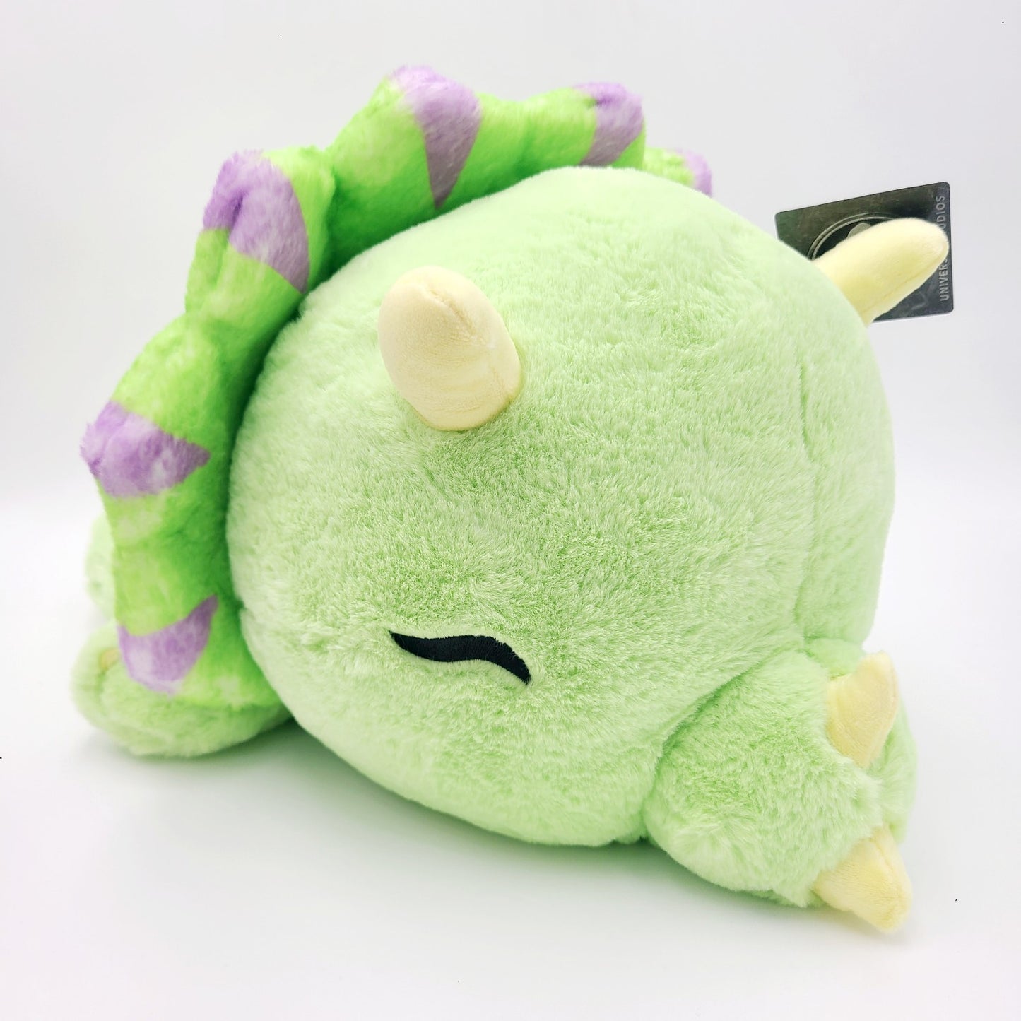 NEW Universal Studios Jurassic Park World Sleeping Triceratops Green Plush Toy