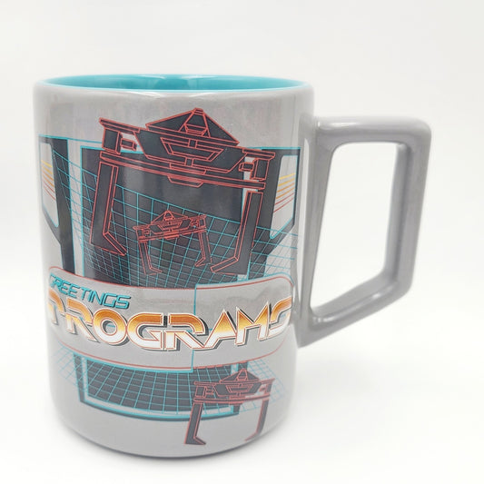 Disney Parks Tron Mug Greetings Programs-End of Line Ceramic 20oz Coffee Cup NEW