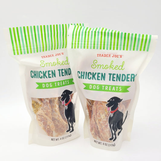 *2 Pack* Trader Joe’s Smoked Chicken Tenders Dog Treats 4oz Natural Joes NEW
