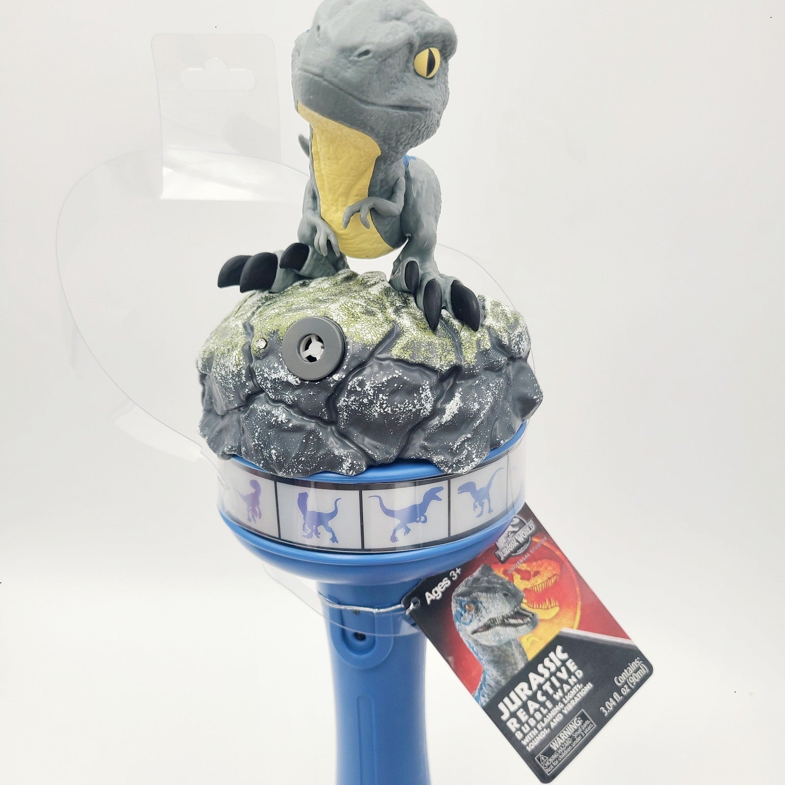 *Bubble Wand* Universal Studios Orlando Jurassic World Park Raptor Blue Dinosaur