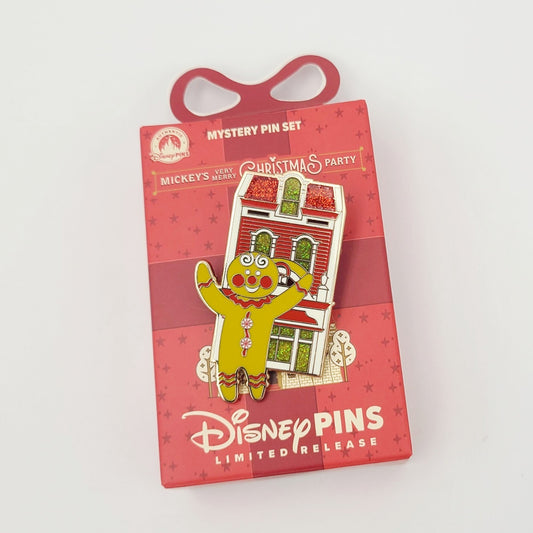 2025 Disney Parks Mickey's Very Merry Christmas Mystery Pin Gingerbread Man Red