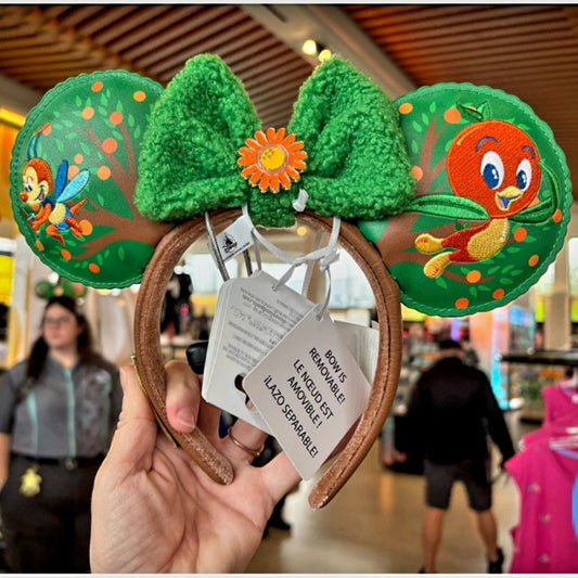 Disney Park 2026 Flower Garden Festival Orange Bird Spike Ear Headband Loungefly