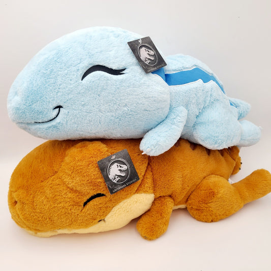 *T-Rex & Velociraptor Sleeping Plush Set* Universal Studios Jurassic Park World