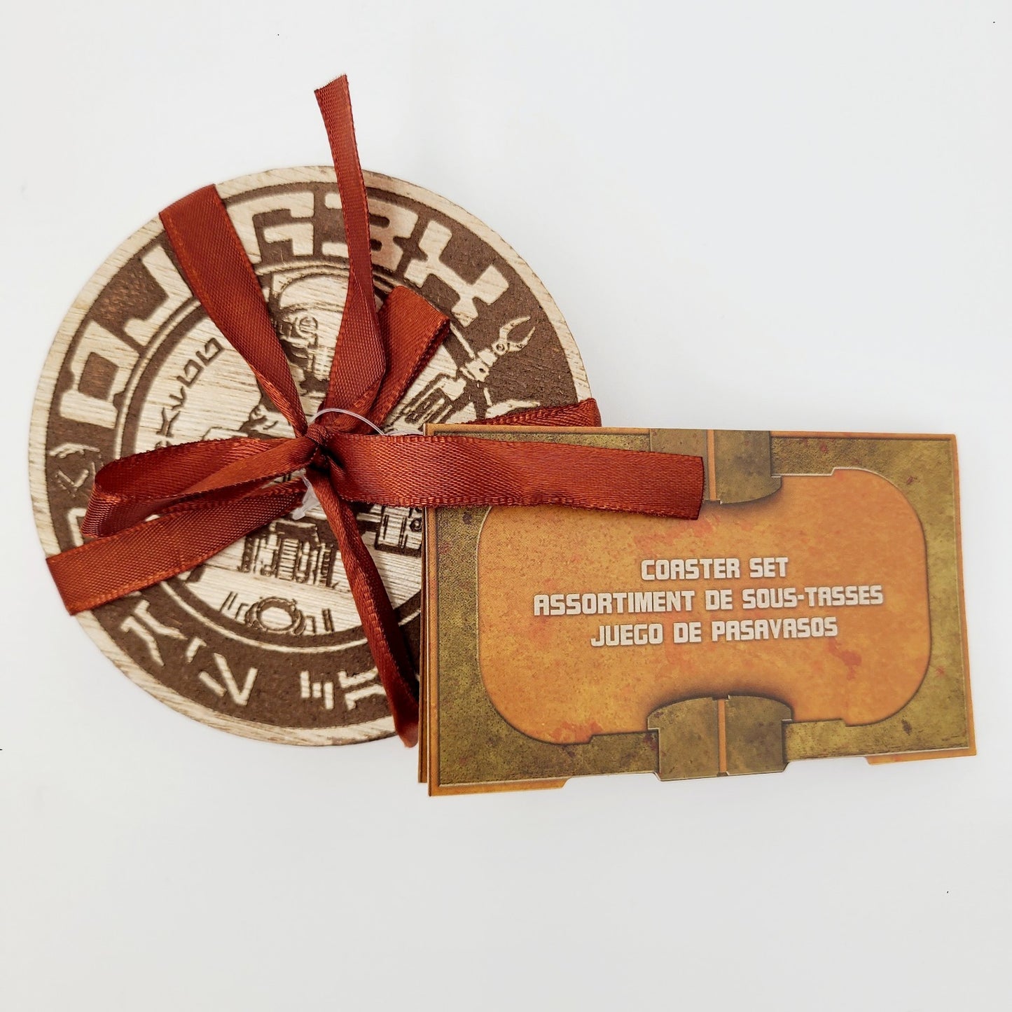 NEW Disney Parks Star Wars Galaxy’s Edge Oga’s Cantina Set Of 4 Wooden Coasters
