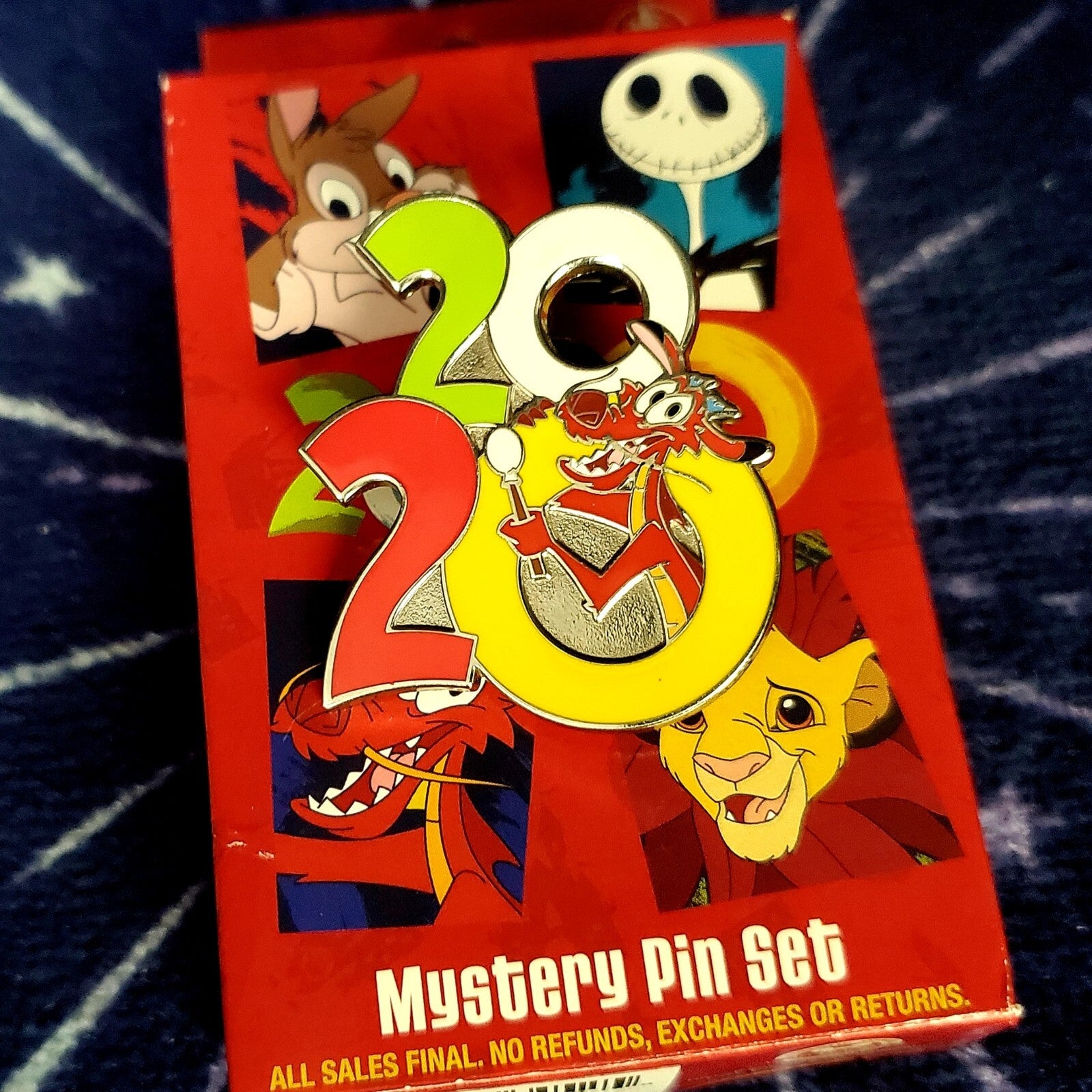 *5 Pin Set* Disney Parks 2020 Mystery Box Pooh, Mushu, Sebastian, Simba, & Chip