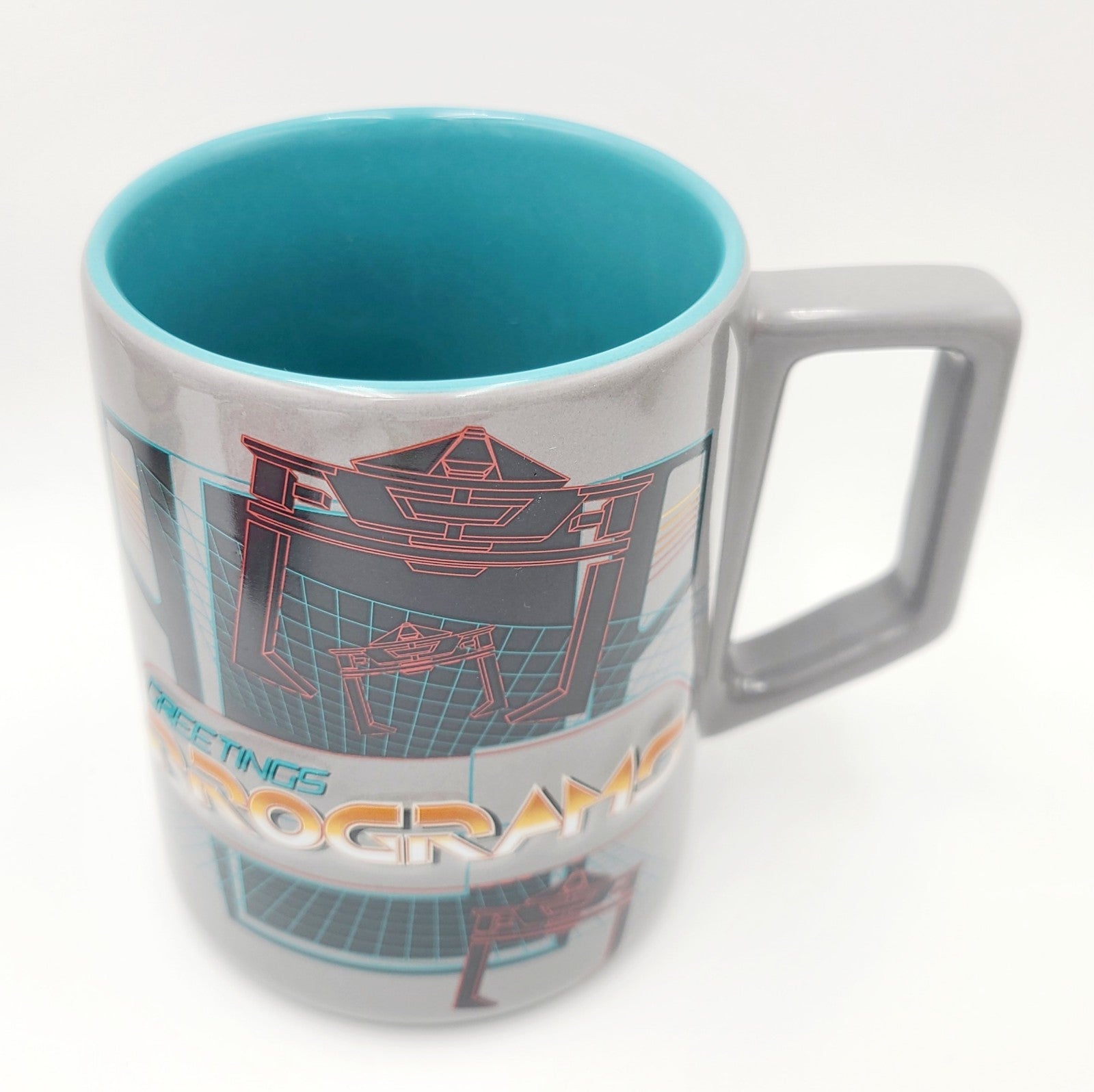 Disney Parks Tron Mug Greetings Programs-End of Line Ceramic 20oz Coffee Cup NEW