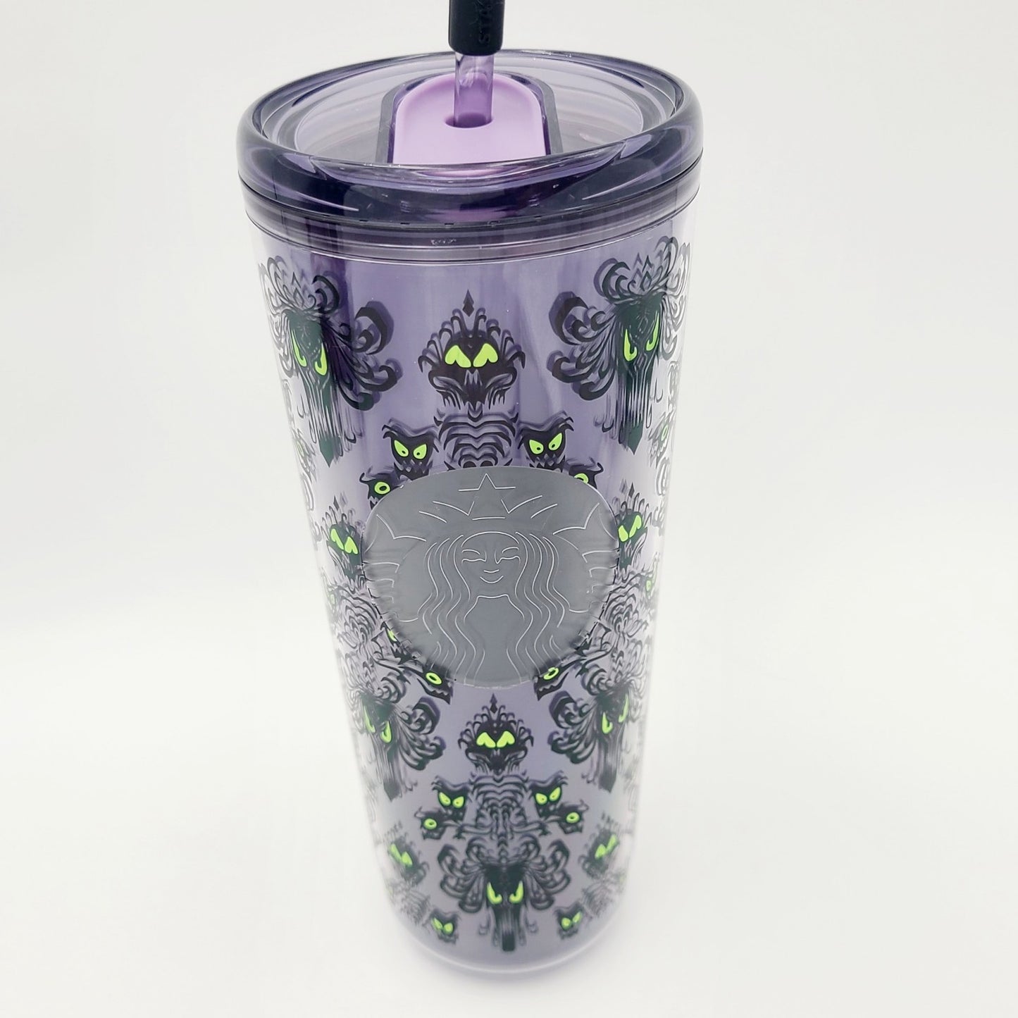 2026 Disney Parks Starbucks Haunted Mansion Wallpaper Travel 24 Oz Tumbler New