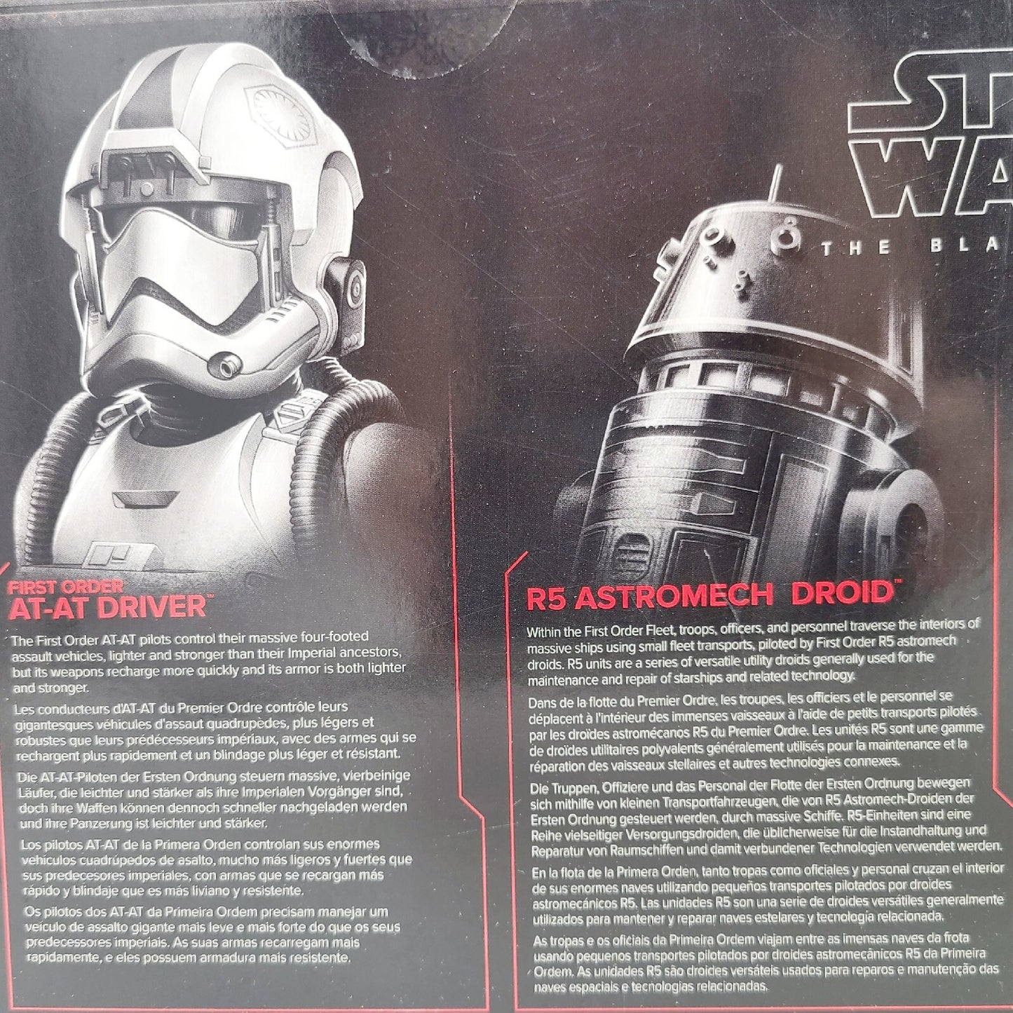 Star Wars Black Series Galaxy Edge First Order Disney Parks Set Hux R5 AT-AT 4pk