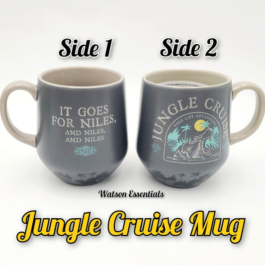 (1) Disney World Parks Jungle Cruise It goes for Niles, and Niles Coffee Mug NEW