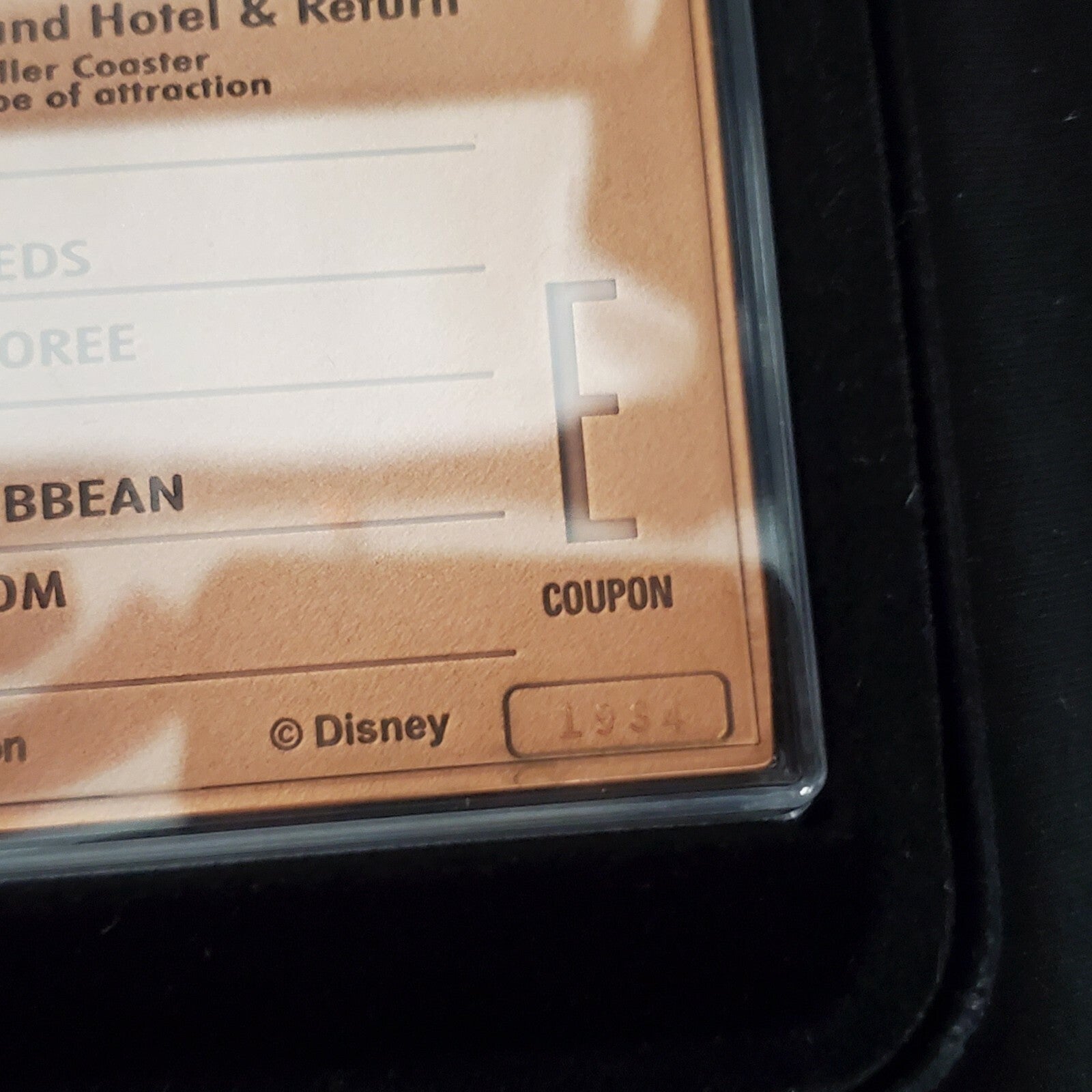 Disney Parks Haunted Mansion Replica Antique Copper "E" Ticket Limited Edition