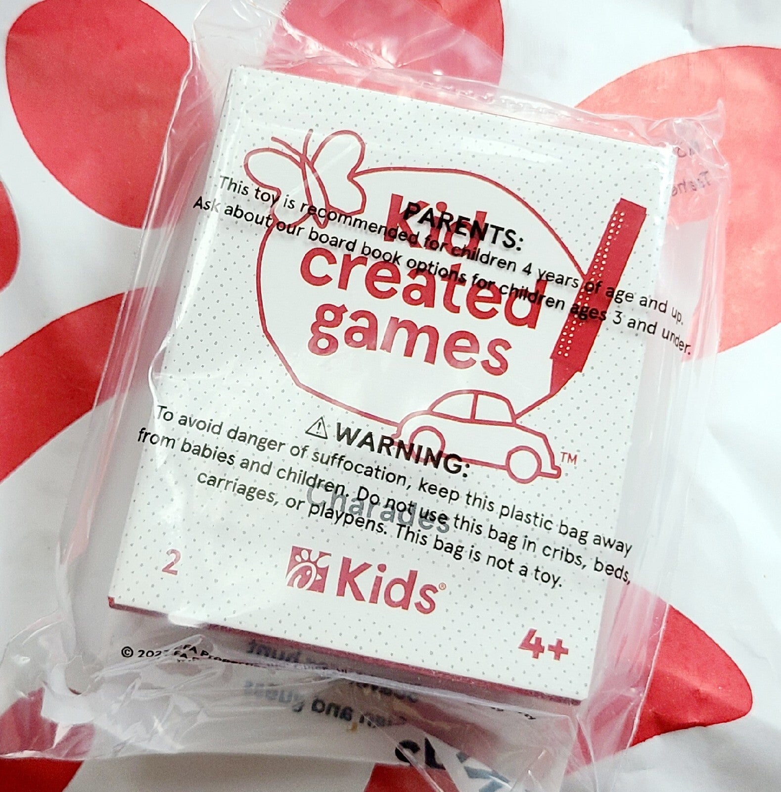 2023 Chick-fil-A Kids Meal Activity KID CREATED GAMES "Charades" NEW Sealed