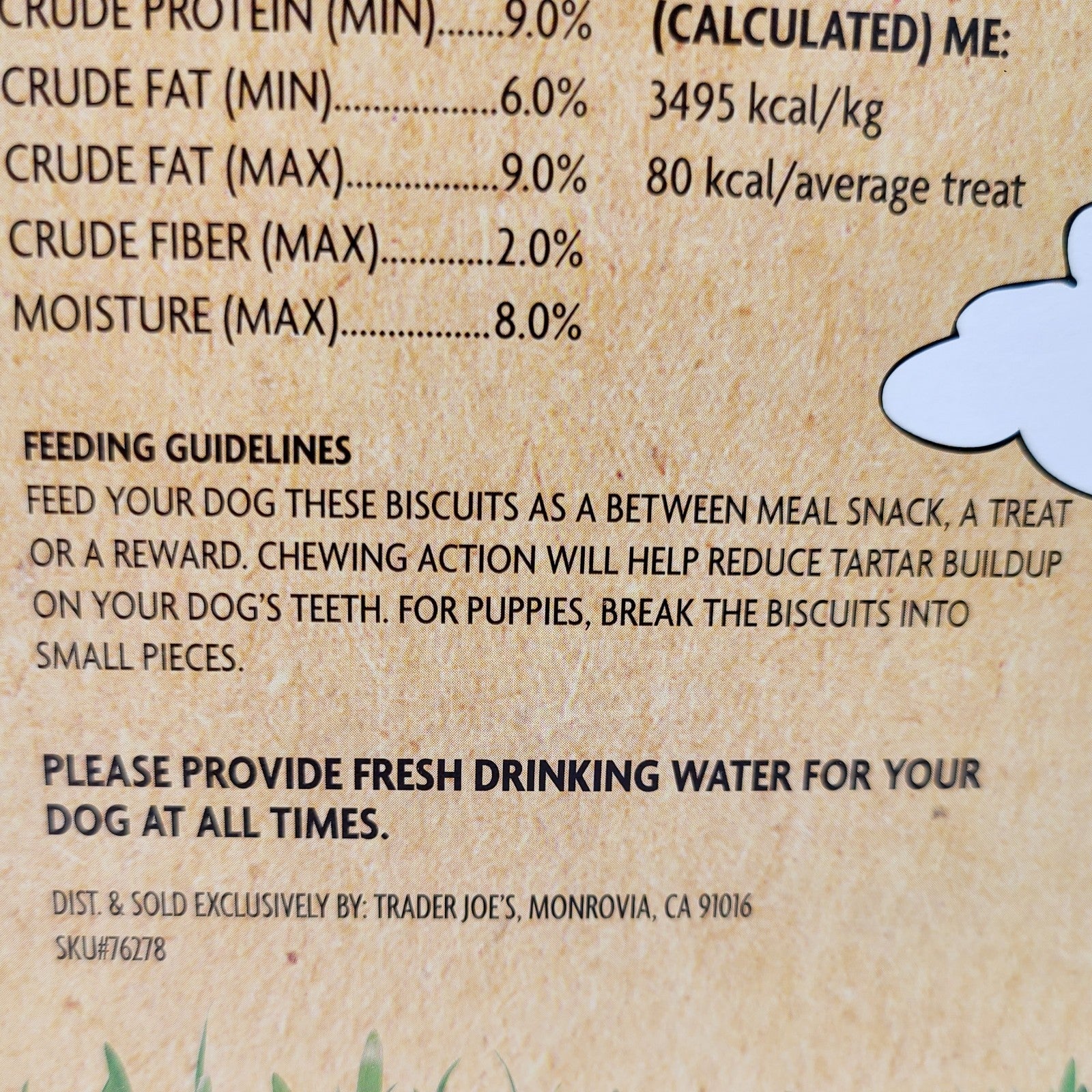 NEW Trader Joe's Dog Treats Peanut Butter Flavor For Big & Small Dogs (24 OZ)