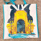 NEW Universal Studios Reusable Tote Teal Orlando & Hollywood with Zipper 17”