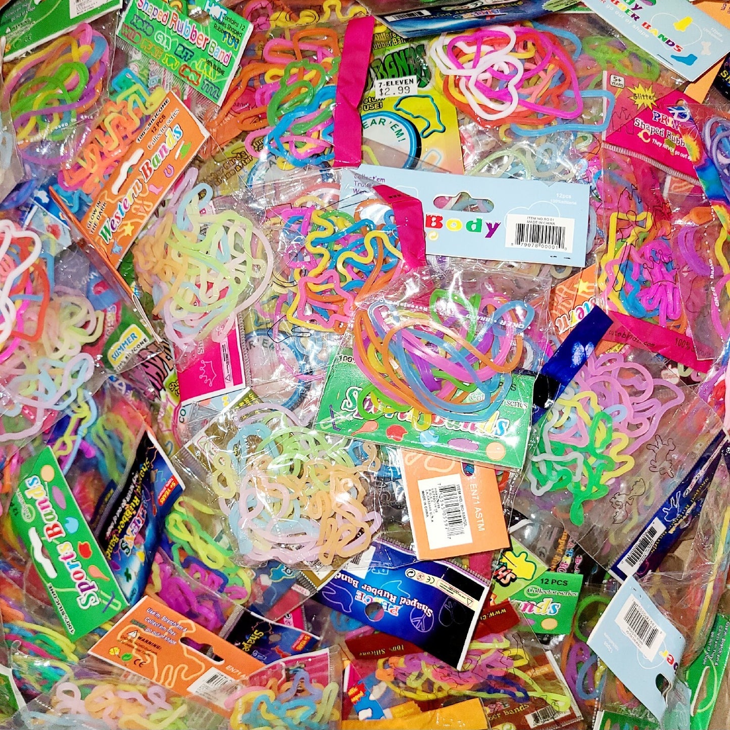NEW 30 Packs = 360 Individual Pieces Assorted Silly Bands Rubber Band Bracelets