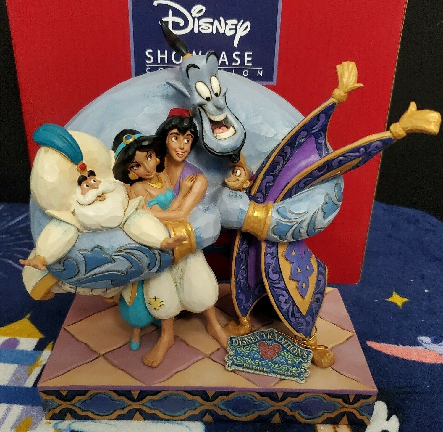 Disney Parks Enesco Jim Shore Traditions Aladdin Group Hug NIB 6005967 Jasmine
