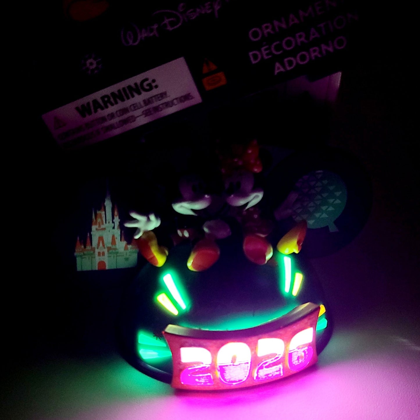 2026 Walt Disney World Parks Mickey & Minnie Mouse Ear Hat Christmas Ornament