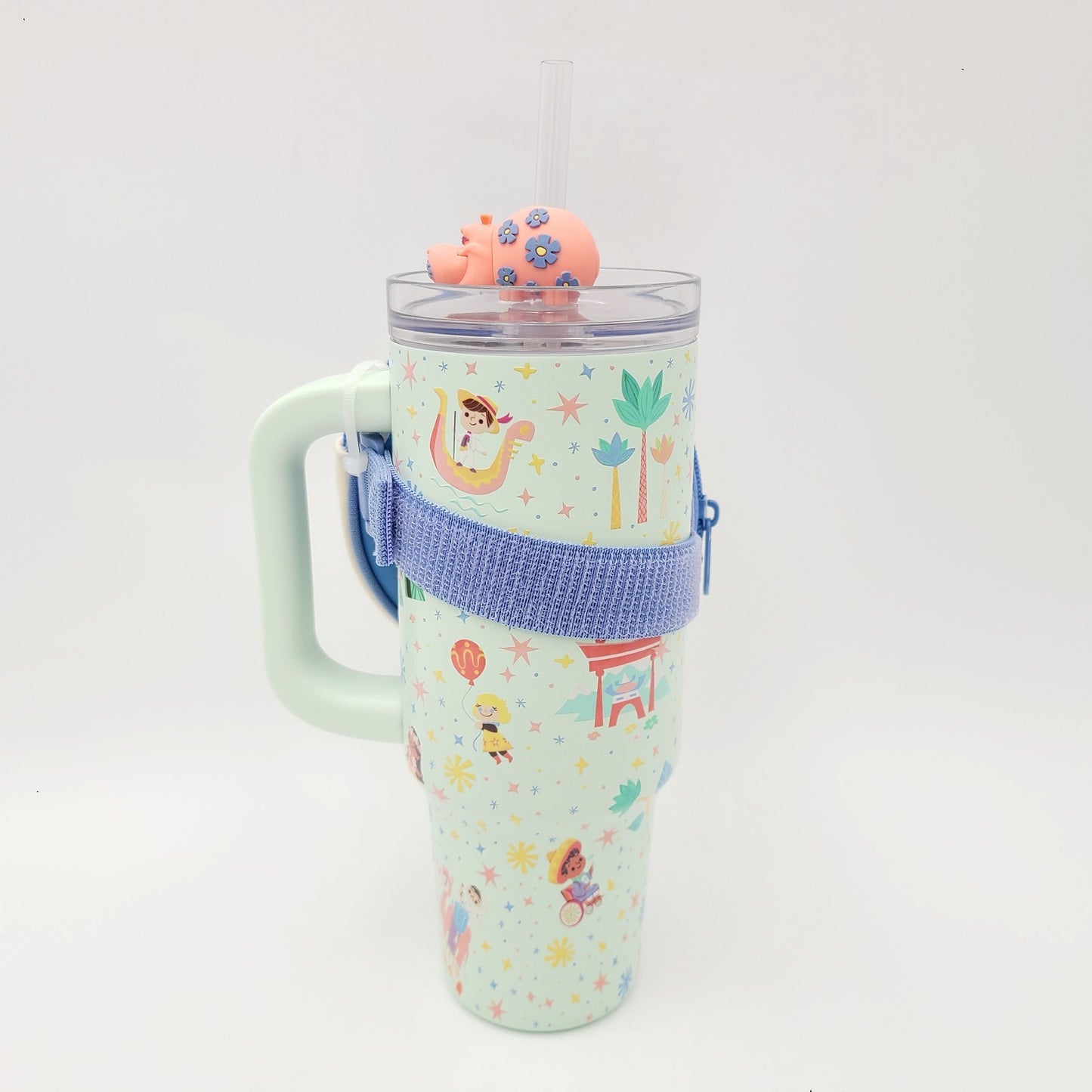 2026 Walt Disney World Park WDW It's A Small World Tumbler Zipper Pouch & Topper