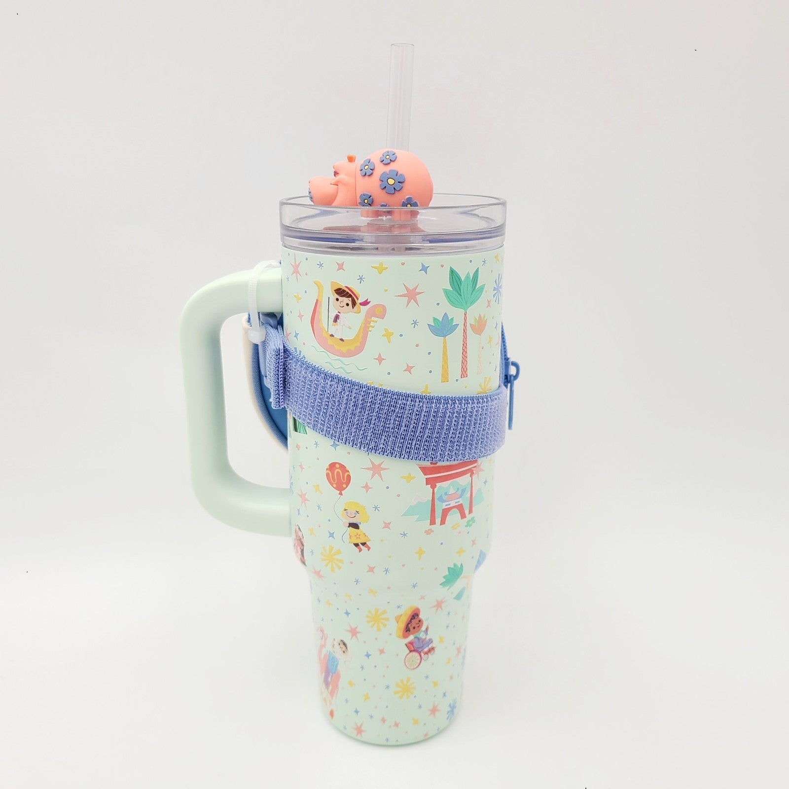 2026 Walt Disney World Park WDW It's A Small World Tumbler Zipper Pouch & Topper